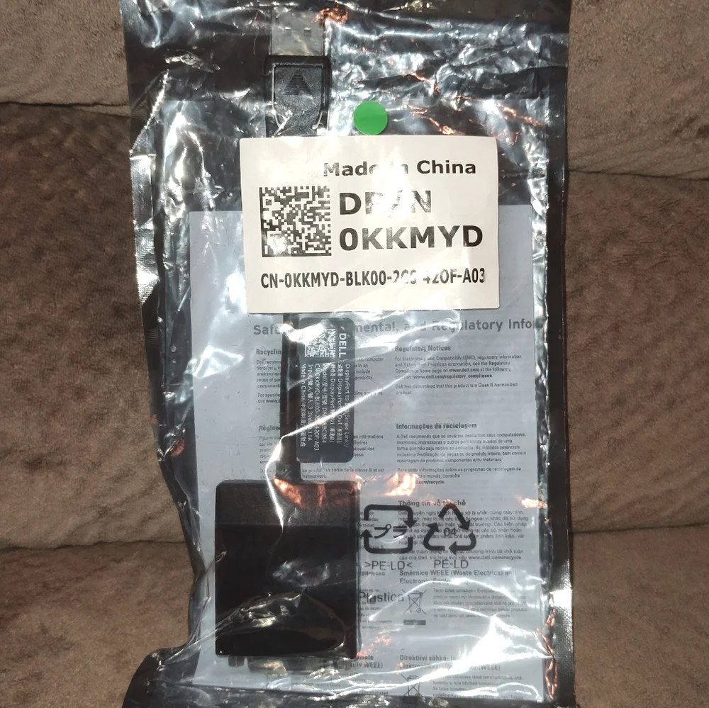Dell Display Port to DVI Single Link Adapter DP/N 0KKMYD